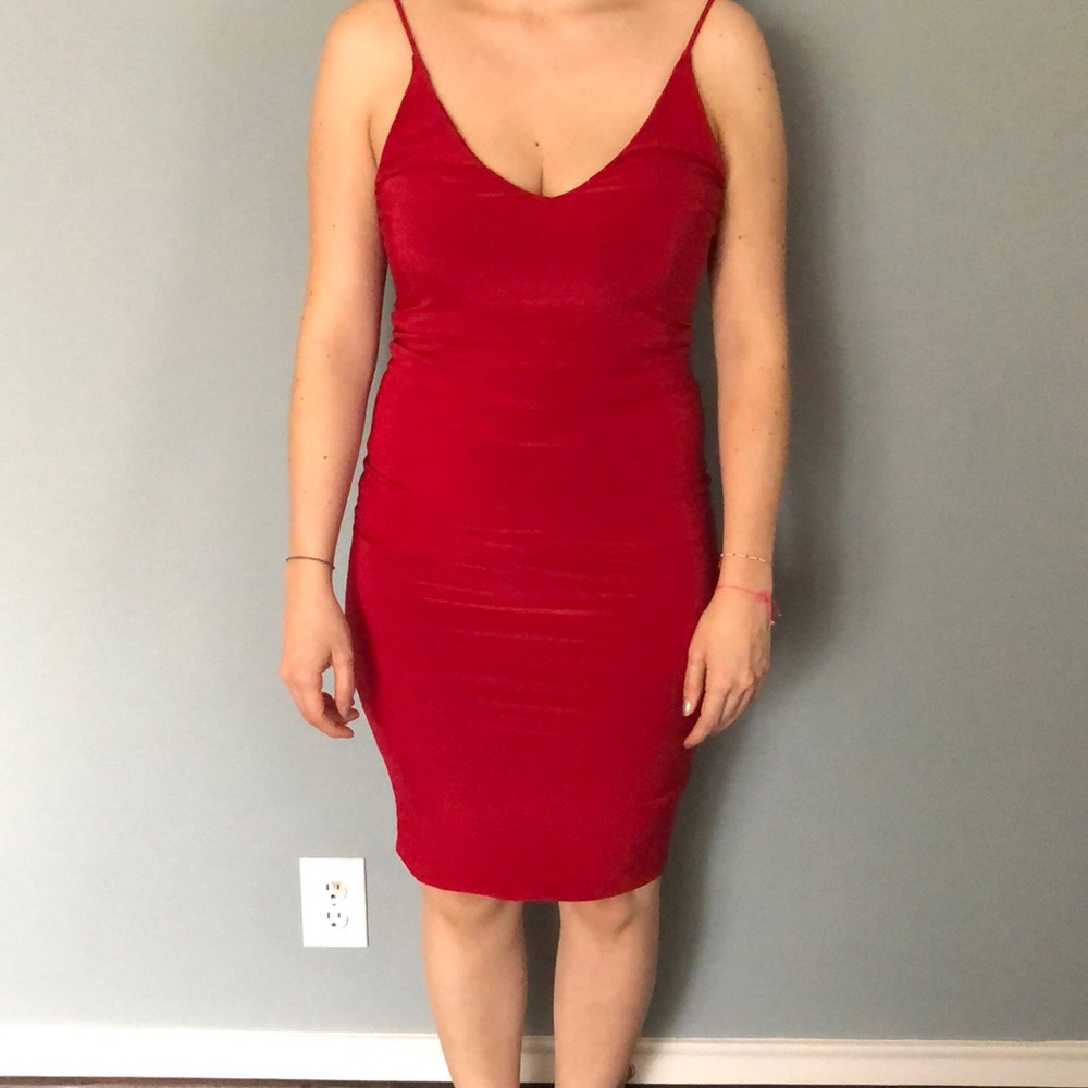 Sexy red fashion nova dress